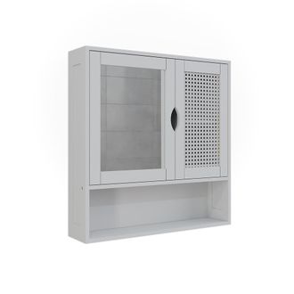 Vicco Armario Con Espejo Para Ba&ntilde;o Liora, Blanco, 56 X 58 Cm Con 2 Puertas, Vicco