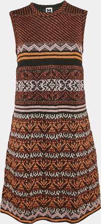 M Missoni Multicolor Patterned Lurex Knit Mini Dress