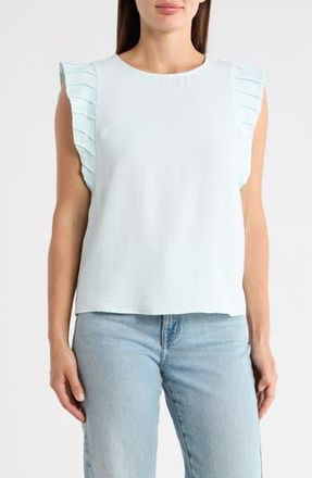 Vince Camuto Pleat Sleeve Shell Top in Dusty Dew Blue at Nordstrom Rack, Size X-Small
