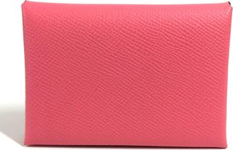 Herm&egrave;s Pink Epsom Leather Coin Purse/Coin Case (Pre-Owned)