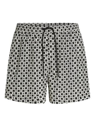 Karl Lagerfeld checkerboard swim shorts - men - Polyester - S - Black