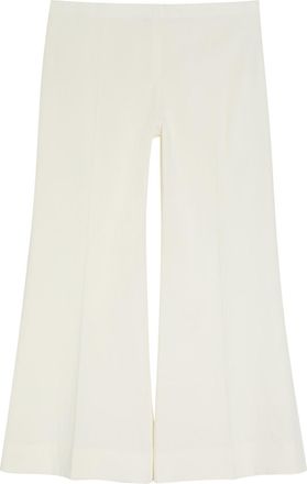 Khaite Walter Flared-leg Cotton Trousers - Ivory - 8 (UK12 / M)