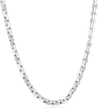 Pompeii3 Mens Round Cable 14k Gold (66gram) or Platinum (124gram) 6mm Link Chain Necklace 22
