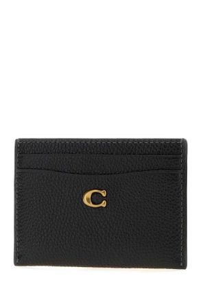 Coach Pebble Card Case - Black