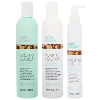 milk_shake Womens Volume Solution Trio: Shampoo 300ml, Conditioner & Volumizing Styling Spray 175ml - One Size