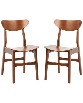 Safavieh Set Of 2 Lucca Retro Dining Chairs
