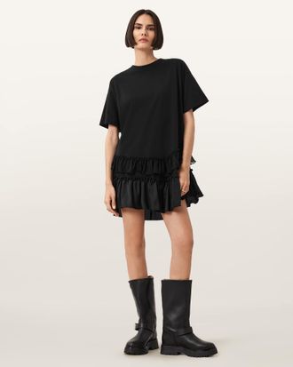 AllSaints Feyre Relaxed Fit Mini Dress