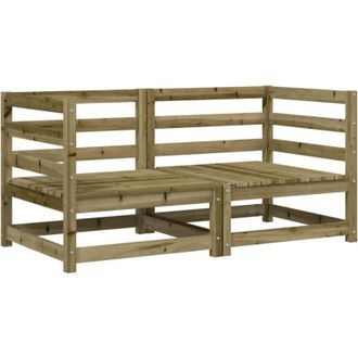 vidaXL Garden Sofas Corner 2 pcs 70x70x67 cm Impregnated Wood Pine vidaXL