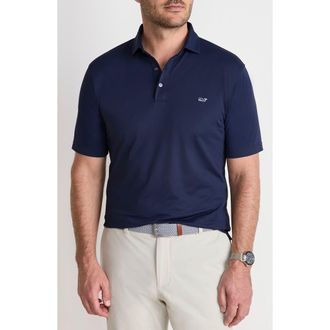 Vineyard Vines Fairwinds Performance Polo in Nautical Navy at Nordstrom, Size Xx-Large