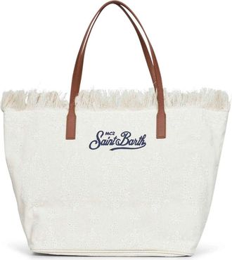 MC2 Saint Barth City Bag - Dames - Shoppers - Wit - ONE Size - Katoen - Tassen