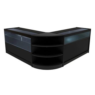 MonsterShop Harmonia LED Shop Counter Set B1500, C1500 & LM60 - Black