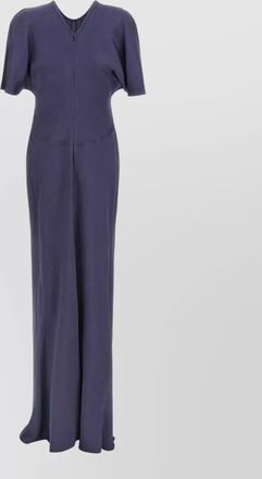 Victoria Beckham isabella dress short sleeves v neckline