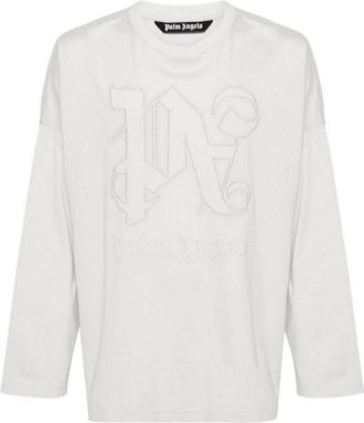 Palm Angels Monogram Statement Tee Grey