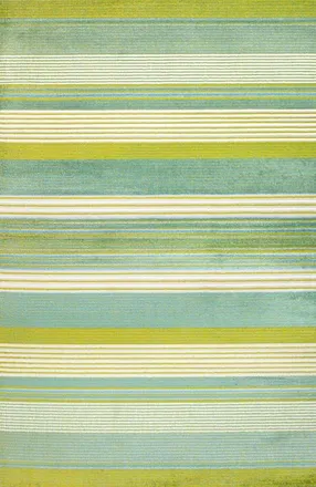Jonathan Y Designs Duxbury Gradient Ticking Striped Area Rug in Green/blue at Nordstrom, Size 2Ft 0In X 8Ft 0In