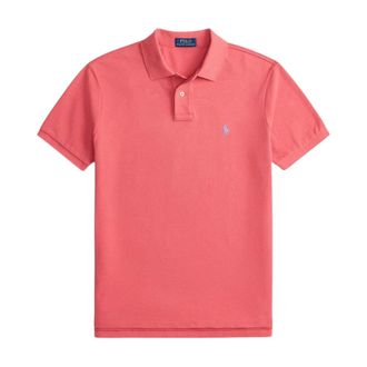 Ralph Lauren Tops, Heren, Rood, M, Katoen, Poloshirt met korte mouwen