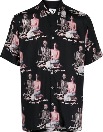 Endless Joy Wave After Wave short-sleeve shirt - men - Ecovero - L - Black