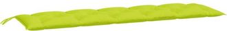 vidaXL Vidaxl - Cojines De Banco De Jard&iacute;n 2 Uds Verde Brillante 180x50x7 Cm