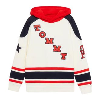 Tommy Hilfiger Kids Beige Hoodie Jumper - male - Tommy Hilfiger - Kids Sweatshirts - Beige - 10 Y - Kids