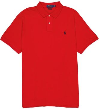 Polo Ralph Lauren Red Custom Slim Fit Mesh Polo Shirt, Size X-Small