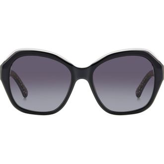 Kate Spade New York 55mm lottie butterfly sunglasses in Black at Nordstrom Rack