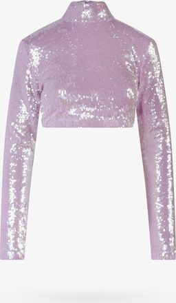 Rotate Top crop fit con paillettes all-over - ROTATE - gender_Woman