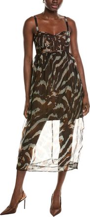 AMUR Amur Zarina Bustier Silk Maxi Dress
