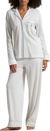 Polo Ralph Lauren Madison Cotton & Modal Pajamas in White Cloud at Nordstrom, Size Xx-Large