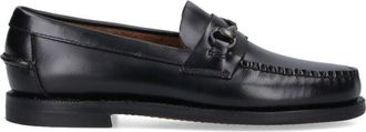 Sebago Moccasin-Style Black Leather Flats