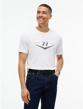 Tommy Hilfiger Mens Tommy x Cadillac F1 Team Driver T-Shirt - White - XXL