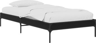 vidaXL Estructura De Cama Roble Negro 80 X 200 Cm Madera De Ingenier&iacute;a Vidaxl