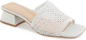 Kenneth Cole Reaction Buenita Slide Sandal in White Crystal Mesh at Nordstrom Rack, Size 7.5