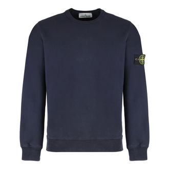 Stone Island Sweatshirts, male, Blue, 2XL, Crewneck Sweatshirt