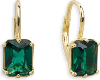 Argento Vivo Cubic Zirconia Leverback Earrings in Gold at Nordstrom