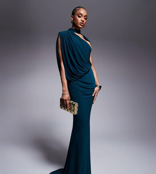 Abito Lungo Abito A Mantella Asos Tall ASOS DESIGN Tall Vestito