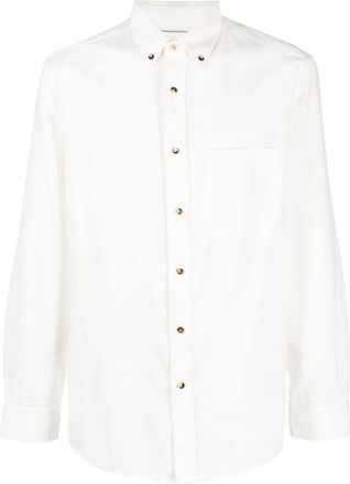 Brunello Cucinelli button-down corduroy shirt - men - Cotton - M - White