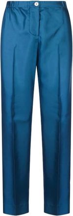 F.R.S. For Restless Sleepers Etere Cuffed High Piping Pants - Dames - Straight fit broeken - Blauw - XS - Broeken
