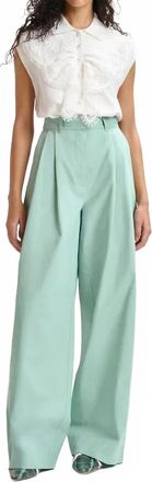 Essentiel Irlong Wide-Leg Pants In Aqua Azul