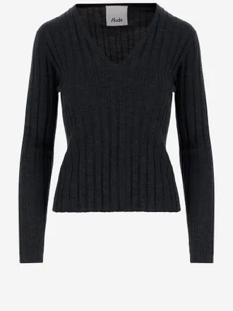 Allude Allude Wool Sweater With Striped Pattern