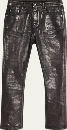 DRKSHDW RICK OWENS Mens Bronze Coated Slim Denim Jeans
