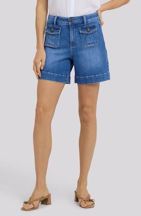 NYDJ Ella Patch Pocket Denim Shorts in Salton at Nordstrom, Size 12