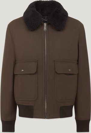 Belstaff Welder Jacket Mens Wool Major Brown Size 2XL