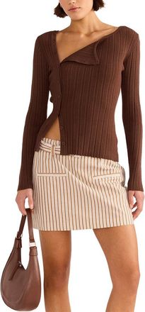 Minkpink Minkpink Artemis Belted Linen-Blend Skort