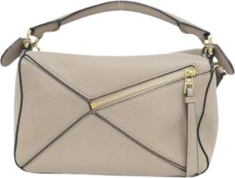 Loewe Pre-owned Handbag - Dames - Vintage Schoudertas - Beige - ONE Size - Leer - Vintage
