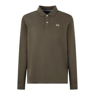 La Martina Piqu&eacute; Polo met geborduurd logo - Heren - Tops - Groen - Maat: 2XL Piqu&eacute;