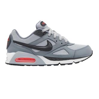 Nike Heren Air Max Leren Sneakers (Grijs/Zwart/Rood)