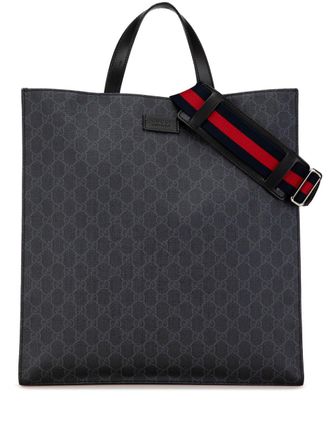 Gucci 2000-2015 GG Supreme Convertible Soft Tote satchel - women - Fabric - One Size - Black