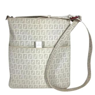 Fendi Pre-owned Pochette Schoudertas - Dames - Pre-owned - Wit - Maat: ONE Size Leer