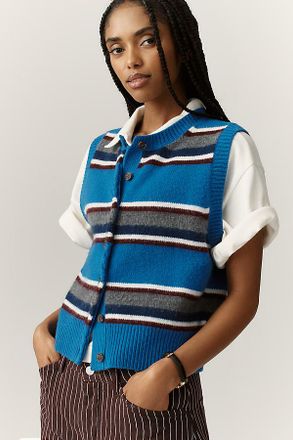 Damson Madder Sofie Button-Front Sweater Vest