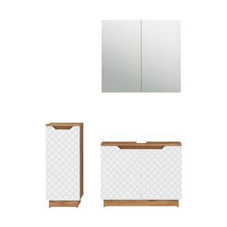 Vicco Conjunto De Muebles De Ba&ntilde;o De 3 Piezas Lotta, Blanco, 3 Piezas, Vicco