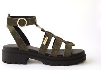 Les Tropeziennes Sandalen in leer Tobosued, dikke zool